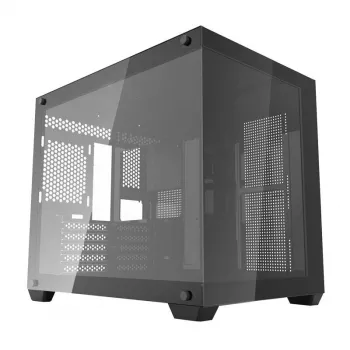 Darkflash C285MP Mid-Tower PC korpuss, rūdīta stikla sānu panelis, ATX, melns