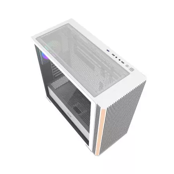 DARKFLASH DS900WS vidējais tornis balts korpuss ar 4 ARGB ventilatoriem