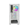 DARKFLASH DS900WS vidējais tornis balts korpuss ar 4 ARGB ventilatoriem