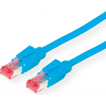 Dätwyler CAT 6 S/FTP patchkabelis, RJ-45 tēviņš uz RJ-45 tēviņš, 5 m, bez halogēniem, zils 21.05.0054