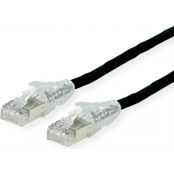 Dätwyler Cat.6 U/UTP LS0H ielāpu kabelis, RJ45 AMP v2, melns, 20 m