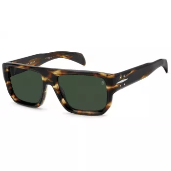 DAVID BECKHAM DB-7132-S-WR9 Taisnstūra acetāta saulesbrilles Havana/Brūna 56/18/140 mm