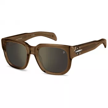 DAVID BECKHAM DB-7146-S-FMP Vīriešu polarizētas kvadrātveida saulesbrilles ar spoguļstikliem, 53 mm