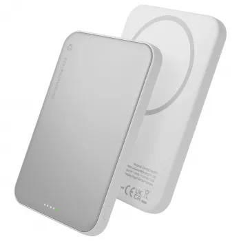 DBRAMANTE 1928 dbramante1928 rechargePowerBank5KWLSlimQi225wWHT Bezvadu ārējais akumulators 5000 mAh Balts