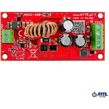 DC/DC pārveidotājs ATTE ASUC-100-480-OF 100W 48V ieeja 12V izeja DIN sliedei