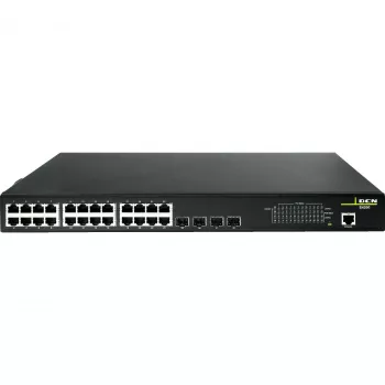 DCN S4200-28P-PL-SI-R2 pārvaldāms Layer 2 PoE+ slēdzis, 24x Gigabit PoE+ porti, 4x SFP, 200W