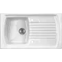 DEANTE 1-Bowl Ceramic Kitchen Sink with Drainer, White, 590x460 mm