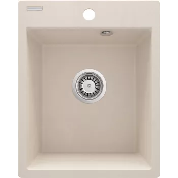 DEANTE 1-Bowl Granite Composite Kitchen Sink, Black, 780x500 mm, Inset Top-Mount