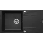 DEANTE 1-Bowl Granite Composite Kitchen Sink with Drainer - Black, 780x440mm