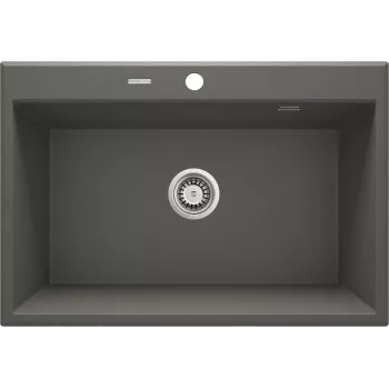 DEANTE 1-Bowl Granite Composite Sink with Drainer - Graphite 780x435mm