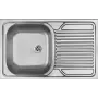DEANTE 1-Bowl Stainless Steel Kitchen Sink with Drainer on Right Side - Overlay, 620x435 mm, AISI 304
