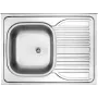 DEANTE 1-Bowl Stainless Steel Overlay Kitchen Sink with Drainer on Right - 780x435 mm