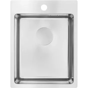 DEANTE 1-Bowl Steel Sink Onyx Black Granite Composite Inset Kitchen Sink 530x500mm