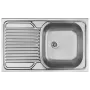 DEANTE 1-Bowl Steel Sink with Drainer on the Left Side - Overlay | ITworkshop.lv