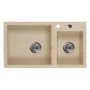 DEANTE 2-Bowl Granite Composite Kitchen Sink with Drainer - Beige