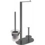 DEANTE 3-in-1 Tualetes Komplekts - Brīvi stāvošs tualetes papīra turētājs, birstes turētājs un rezerves ruļļa turētājs - Matēti Melns - Rivalta sērija