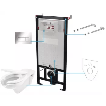 DEANTE 6-in-1 Slēptā tualetes komplekts