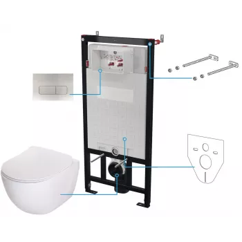 DEANTE 6-in-1 Slēptās uzstādīšanas tualetes komplekts