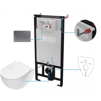DEANTE 6-in-1 Slēptā tualetes komplekts