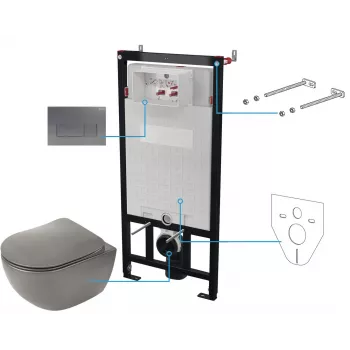 DEANTE 6-in-1 Slēptā tualetes komplekts