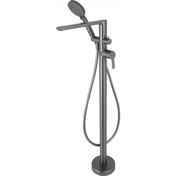 DEANTE Arnika Freestanding Bathtub Mixer with Shower Set, Chrome, Single-Lever, Floor-Mounted