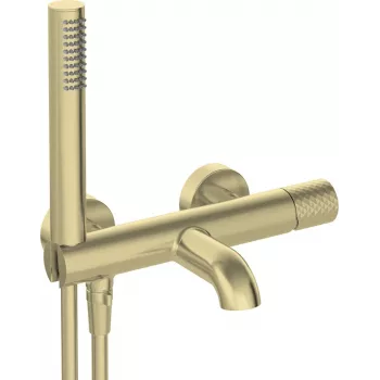 DEANTE Bathtub Faucet with Shower Set – Wall-Mounted Single-Lever Mixer, Chrome, Brass, Ceramic Cartridge, 150 cm Stainless Steel Hose