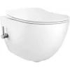 DEANTE CBP 6WPW Pie sienas montējams Bidet Tualetes pods ar Integrētu Maisītāju, Balts, Mīkstas Aizvēršanas Sēdeklis