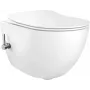 DEANTE CBP 6WPW Pie sienas montējams Bidet Tualetes pods ar Integrētu Maisītāju, Balts, Mīkstas Aizvēršanas Sēdeklis