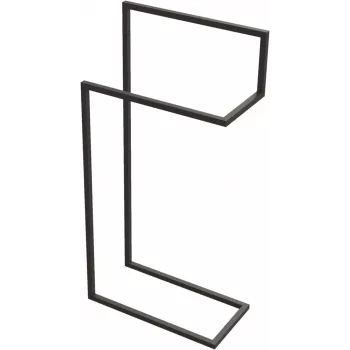 DEANTE Double Floor Hanger - Adjustable Garment Rack with Shoe Shelf, Black/Silver