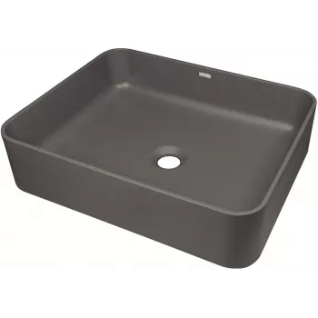 DEANTE Granite Countertop Washbasin Black 620x440mm