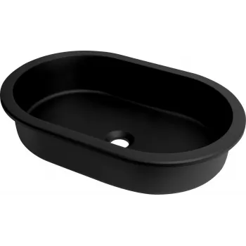 DEANTE Granīta iegremdējamā/iebūvējamā izlietne Titanium Black 460x410 mm