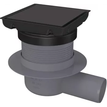 DEANTE Point Drain - Reversible - Nerūsējošā tērauda grīdas noteka ar sauso sifonu, 150x150 mm