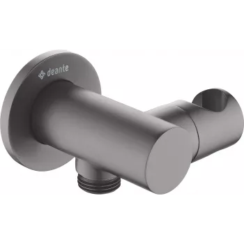 DEANTE Round Angled Connector ar klausules turētāju - Melns