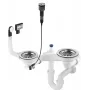 DEANTE Siphon for 1.5- and 2-Bowl Granite Sink - Space-Saver