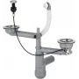 DEANTE Siphon for 1.5- and 2-Bowl Granite Sink - Space-Saver