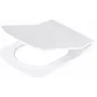 DEANTE Slim Soft-Close Toilet Seat - D-Shape, Duroplast, White, Quick Release