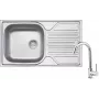 DEANTE Steel Sink with 1-Bowl Faucet with Drainer