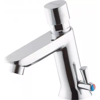 DEANTE Timed Washbasin Mixer with Temperature Control - Without Closing the Drain, Chrome
