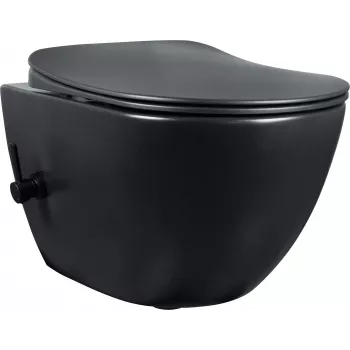 DEANTE Tualete ar Bidet Funkciju - ar Maisītāja Krānu, Stāvoša, Bezmalas, Dubultā Skalošana 3/5L, Balta, Keramika, Mīkstas Aizvēršanās Sēdeklis