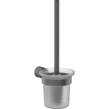DEANTE pie sienas montējama tualetes birste Chrome Silver Frosted Glass