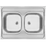 DEANTE ZM6 320N 2-Bowl Stainless Steel Overlay Sink 800x600 mm
