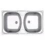 DEANTE ZMU 3200 2-Bowl Stainless Steel Sink with Drainer