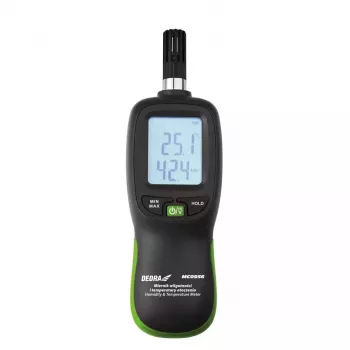 DEDRA MC0956 Skaņas līmeņa mērītājs – 30-130 dBA digitālais decibelu mērītājs ar A/C svēršanu, fona apgaismojumu, datu noturēšanu, Max/Min, IEC 651 Type 2