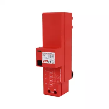 DEHN DSH ZP B TT 255 kombinētais aizsargs Type 1+2 DEHNshield ZP Basic TN-S / TT sistēmām, 230/400 V AC, 255 V UC, 3+1 ķēde, DIN sliedei, sarkans