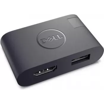 Dell DA20 USB-C mobilo adapteris - HDMI, VGA, Gigabit Ethernet, USB 3.0, melns V1J4H