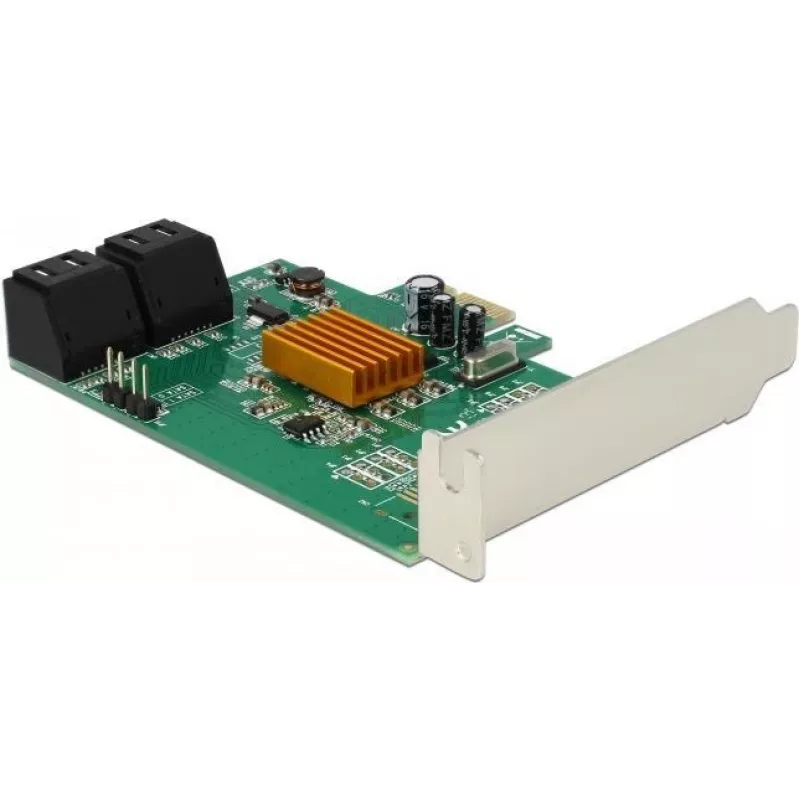DeLOCK 4 portu SATA 6Gb/s PCIe 2.0 x1 kontrollera karte ar Marvell 88SE9215