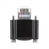Delock 4m GigE Kameras kabelis Cat.6 S/FTP RJ45 90° Leņķveida skrūvējams fiksators uz RJ45 Taisns - Melns