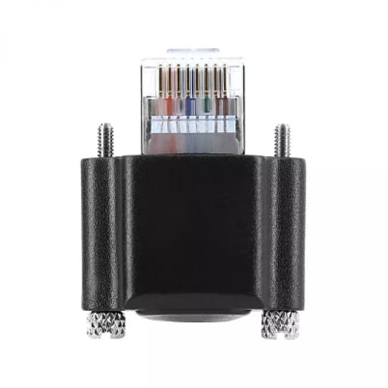 Delock 4m GigE Kameras kabelis Cat.6 S/FTP RJ45 90° Leņķveida skrūvējams fiksators uz RJ45 Taisns - Melns