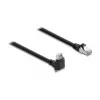Delock 4m GigE Kameras kabelis Cat.6 S/FTP RJ45 90° Leņķveida skrūvējams fiksators uz RJ45 Taisns - Melns