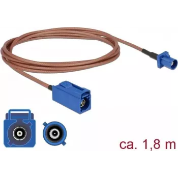 DELOCK Antenna Extension Cable FAKRA C Male to FAKRA C Female RG-316 1,8m Coaxial